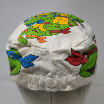 Teenage Mutant Ninja Turtles Army Cap White OSFM 1990 Mirage Allover Print Hat