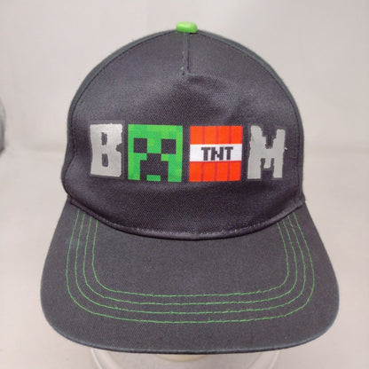 Minecraft TNT Snapback Hat Black Youth OSFM Adjustable Vent Holes