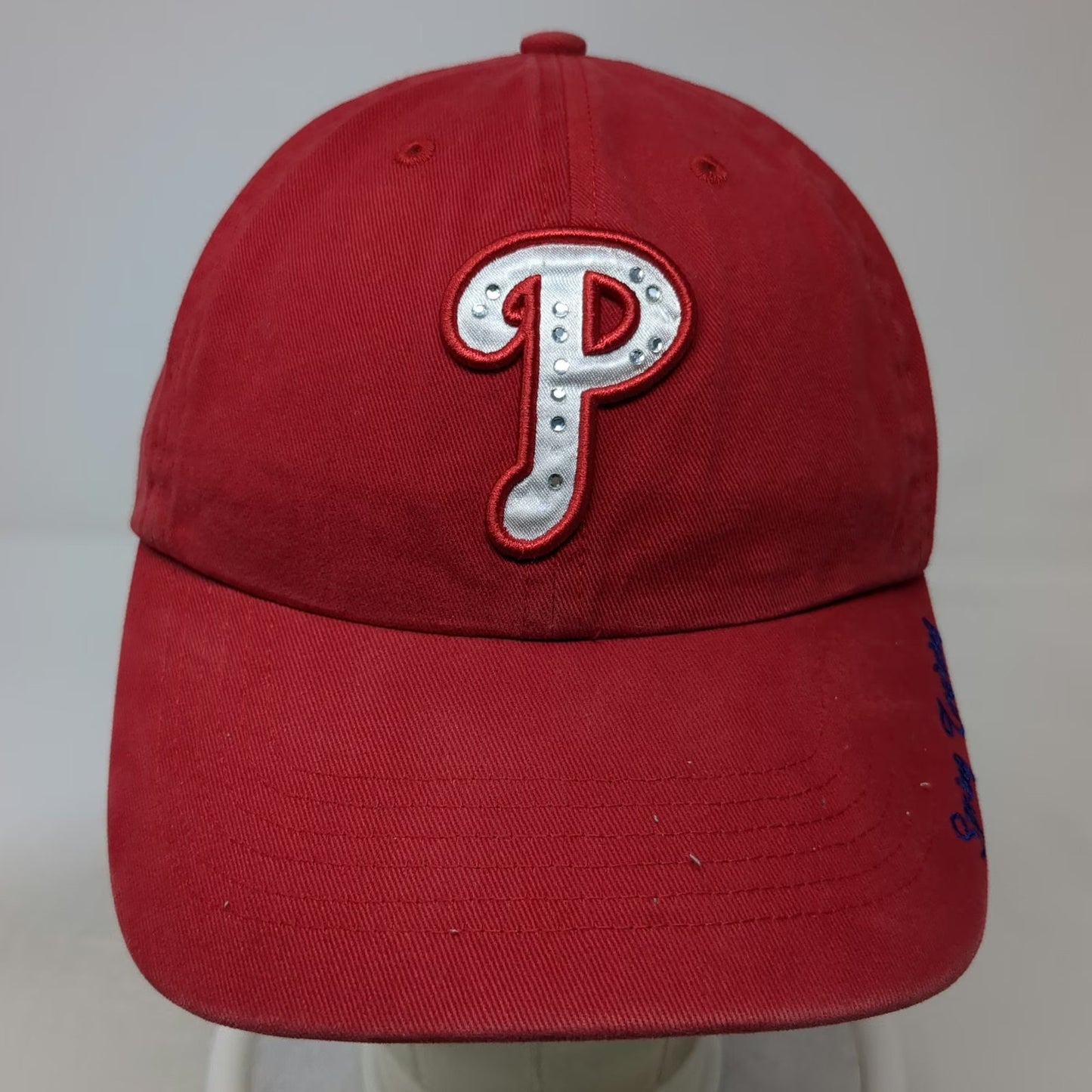 47 Brand Philadelphia Phillies MLB Red One Size Baseball Cap Rhinestone Logo Hat