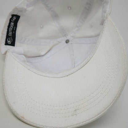 Outdoor Cap 5 Panel White One Size Snapback Hat Orange Logo Point32Health Corp
