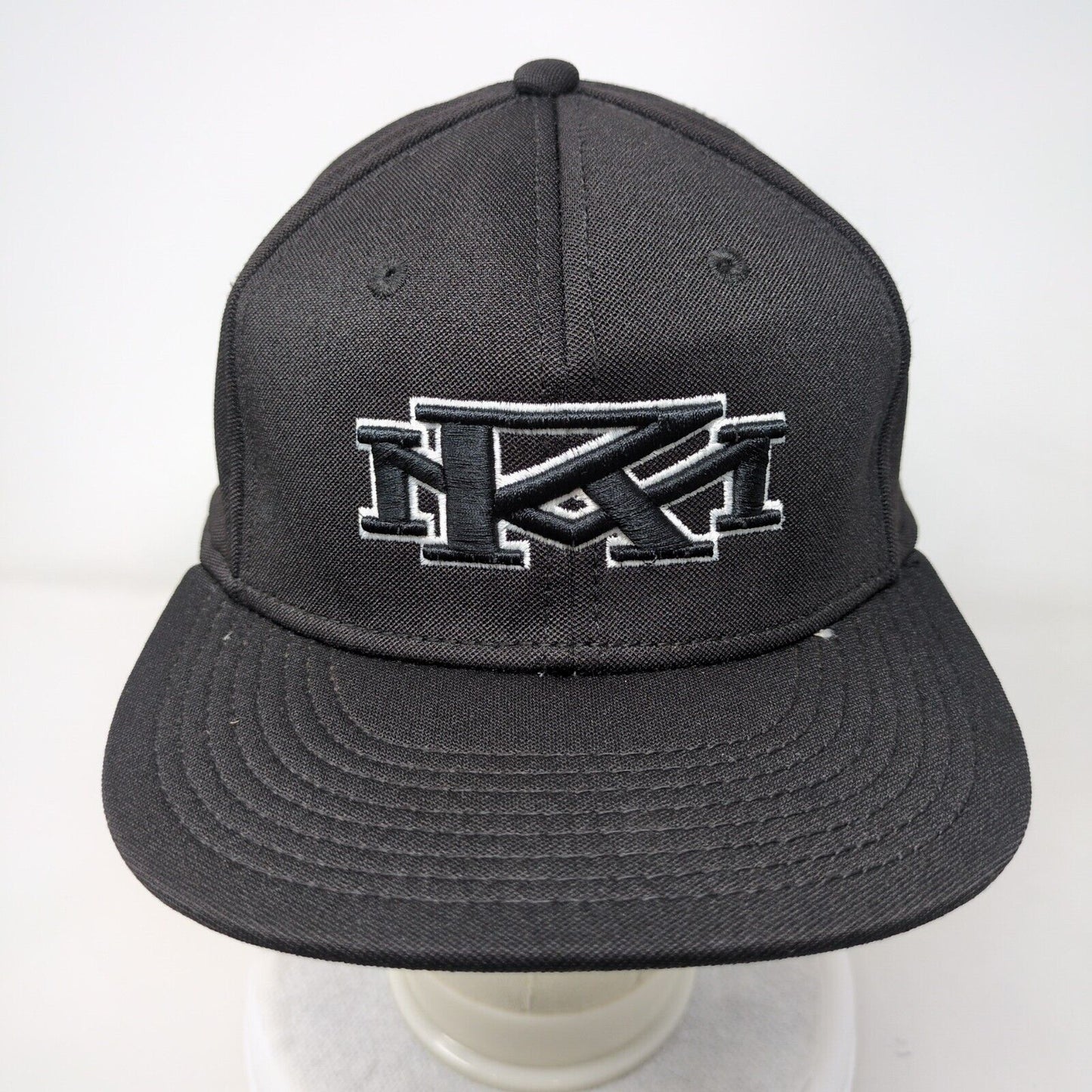 The Game Fitted Hat Black Medium Embroidered Monogram Vent Holes