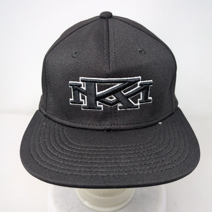 The Game Fitted Hat Black Medium Embroidered Monogram Vent Holes