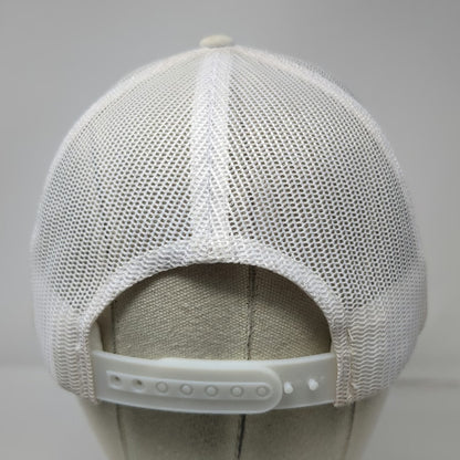 Columbia Trucker Hat White Blue Green One Size Landscape Graphic Mesh Snapback