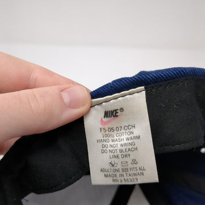 Nike Town Strapback Hat Blue One Size Adjustable USA Swoosh Embroidered