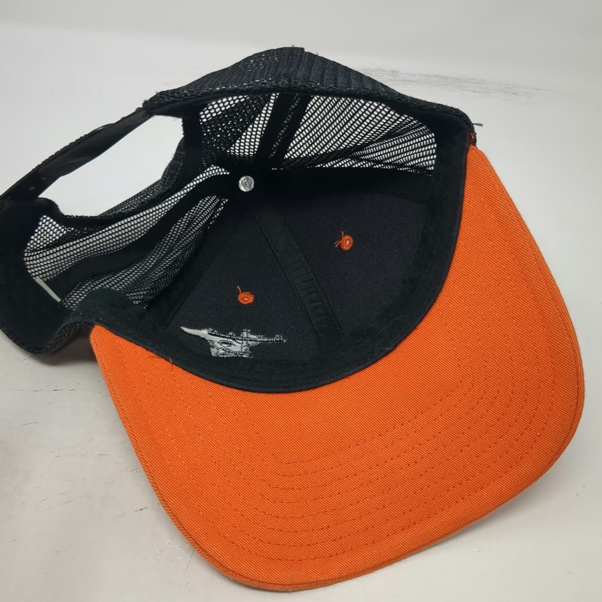 Richardson Trucker Hat Orange One Size Lineman Utility Pole Mesh Snapback