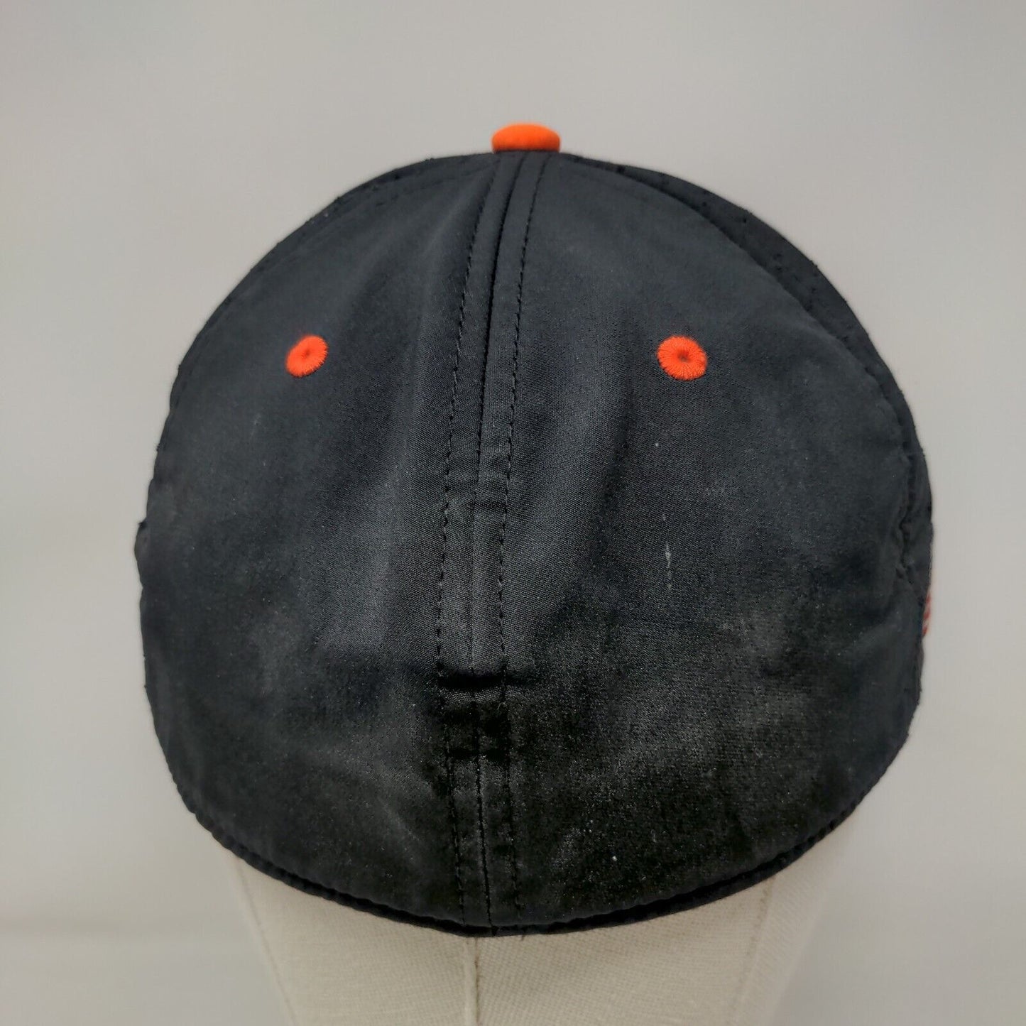 The Game Fitted Hat Orange Black Size M Embroidered Logo Lion O