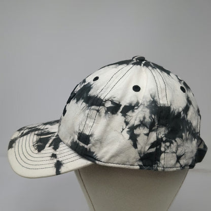 Adidas Baseball Cap White Black Tie-Dye One Size Trefoil Logo Cotton Strap Hat