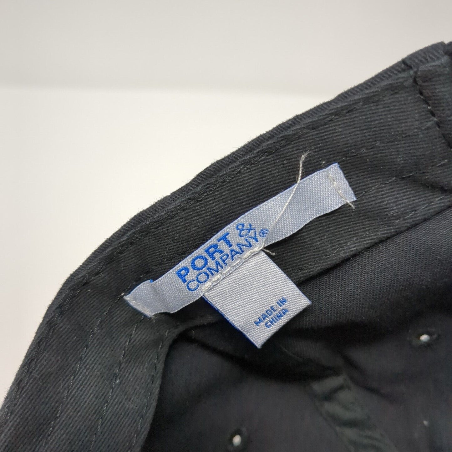 Micron Slideback Hat Black One Size Adjustable 6 Panel Port & Company