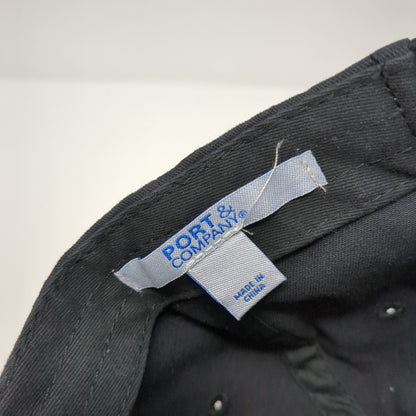 Micron Slideback Hat Black One Size Adjustable 6 Panel Port & Company