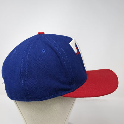 New Era Texas Rangers MLB Snapback Hat Blue Red One Size Flat Bill 9FIFTY OSFM