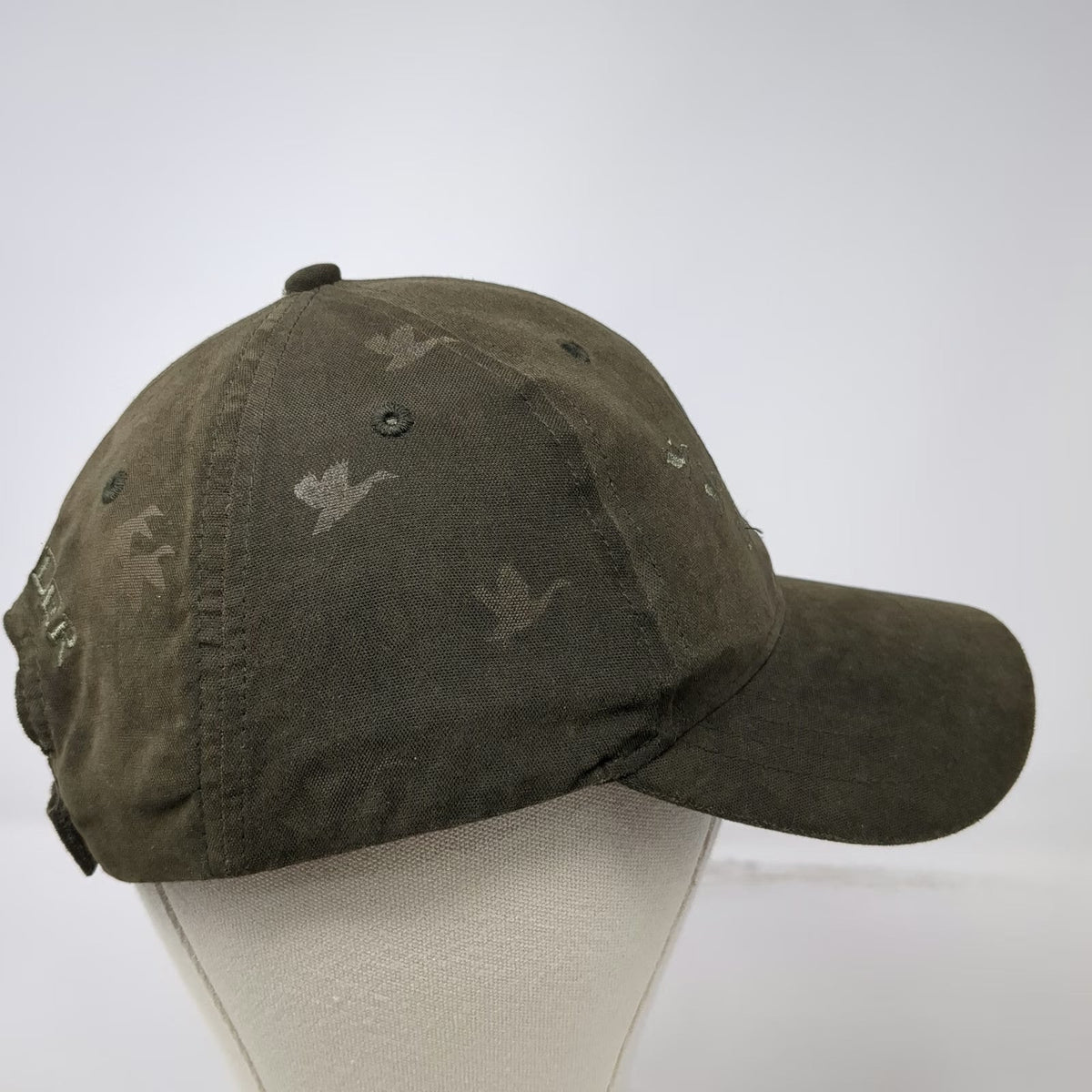 Ducks Unlimited Baseball Cap Brown One Size DU Leader Allover Print Logo Hat
