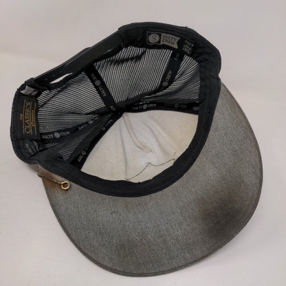 Salty Crew Patch Snapback Mesh Back Trucker Hat Gray OSFM Fishing Hook