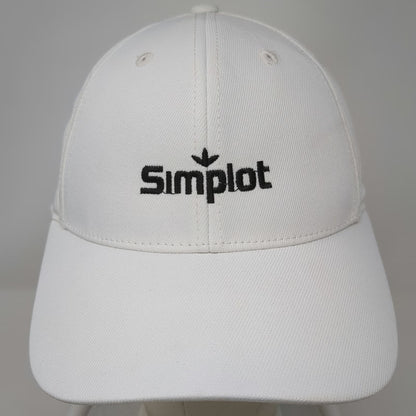 OGIO Baseball Cap White M Simplot Logo Stretch Fit Curved Brim Performance Hat