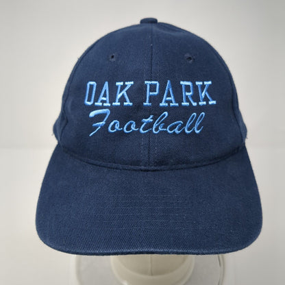Oak Park Football Slideback Hat Blue One Size Adjustable Sportsman
