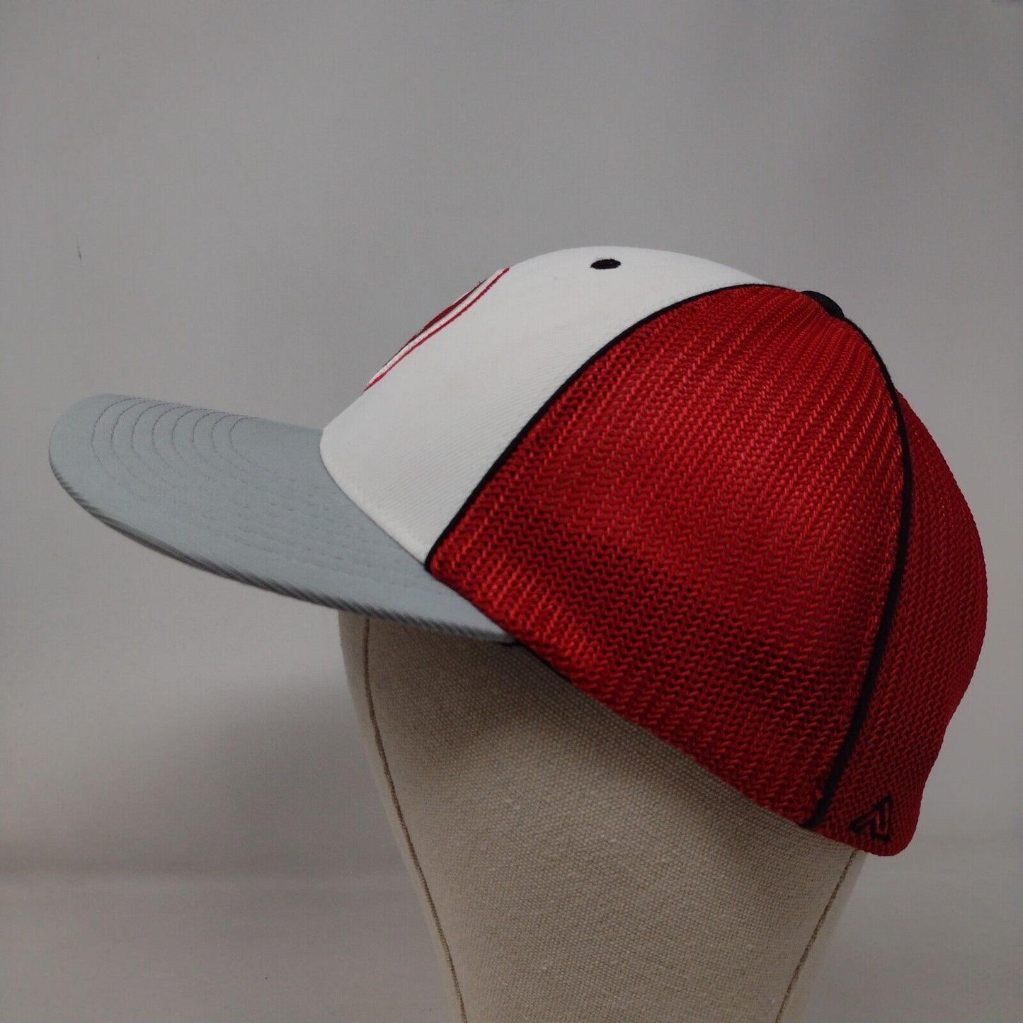 Pacific Headwear Fitted Mesh Back Trucker Hat Multi L-XL Embroidered