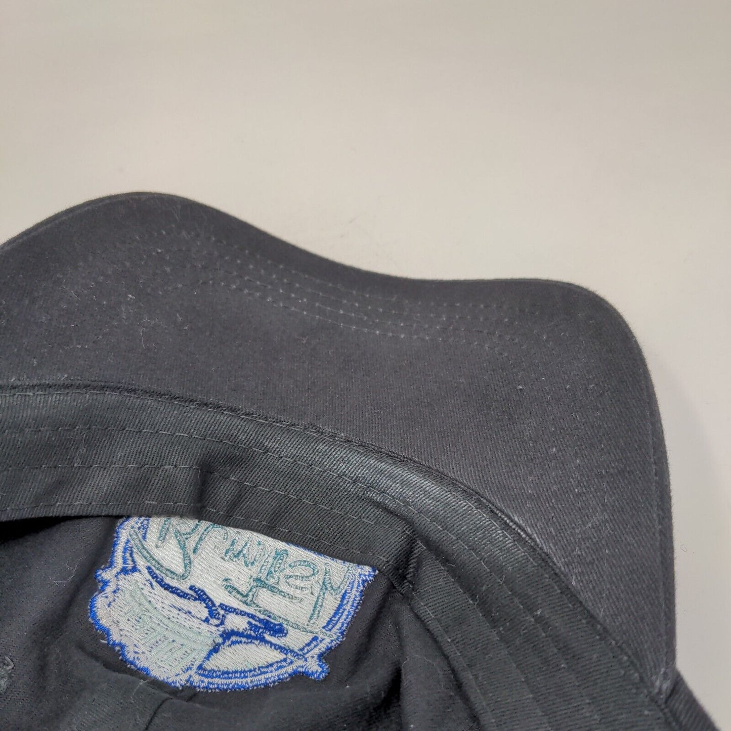 RumFish Beach Resort Slideback Hat Black OSFA Adjustable Embroidered Cotton