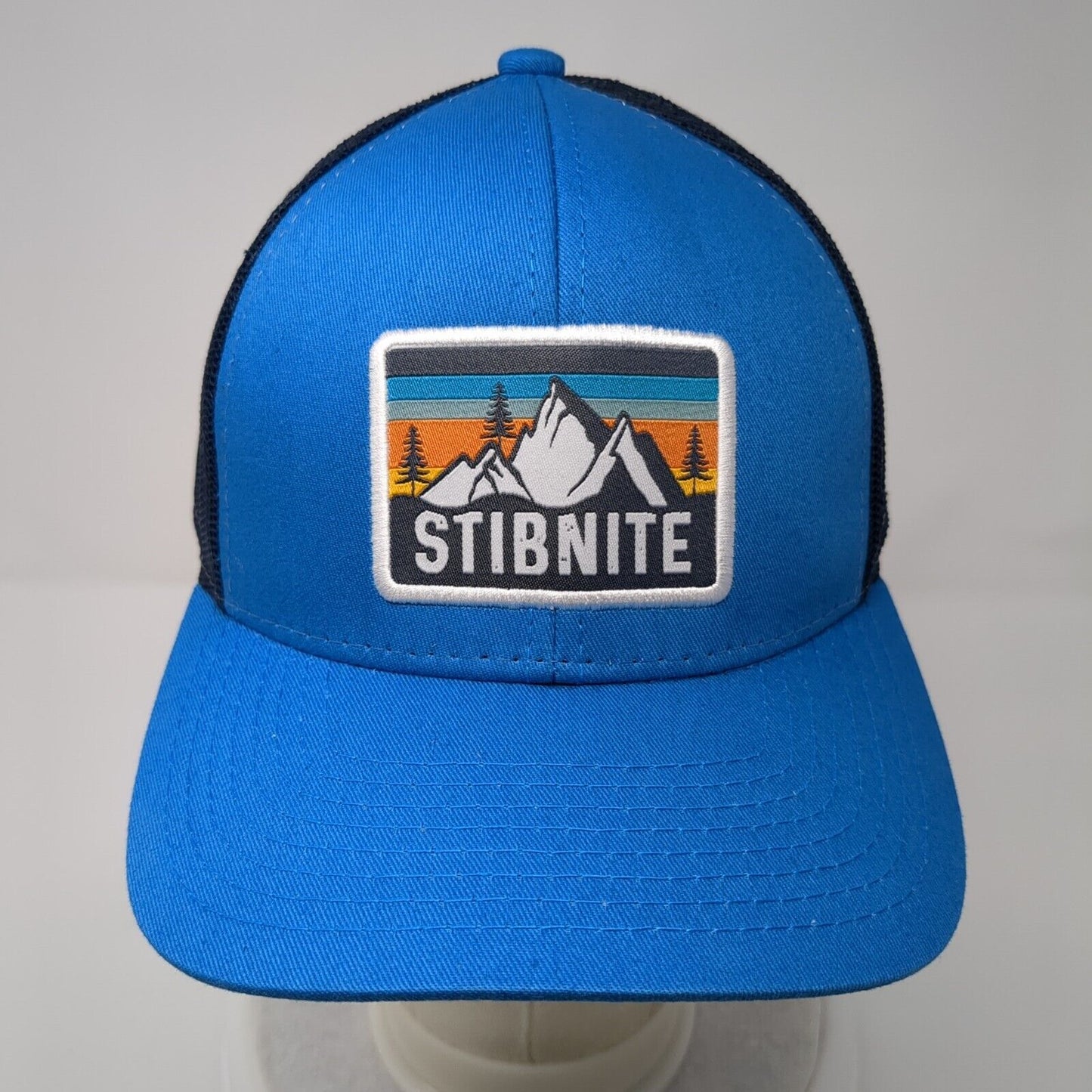 Stibnite Snapback Trucker Hat Blue OS Adjustable Embroidered Mesh Back 6 Panel