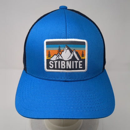 Stibnite Snapback Trucker Hat Blue OS Adjustable Embroidered Mesh Back 6 Panel