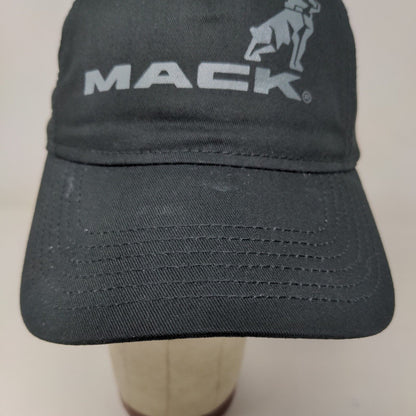 Mack Trucks Men's Strapback Hat Black Graphic Bulldog Logo Adjustable