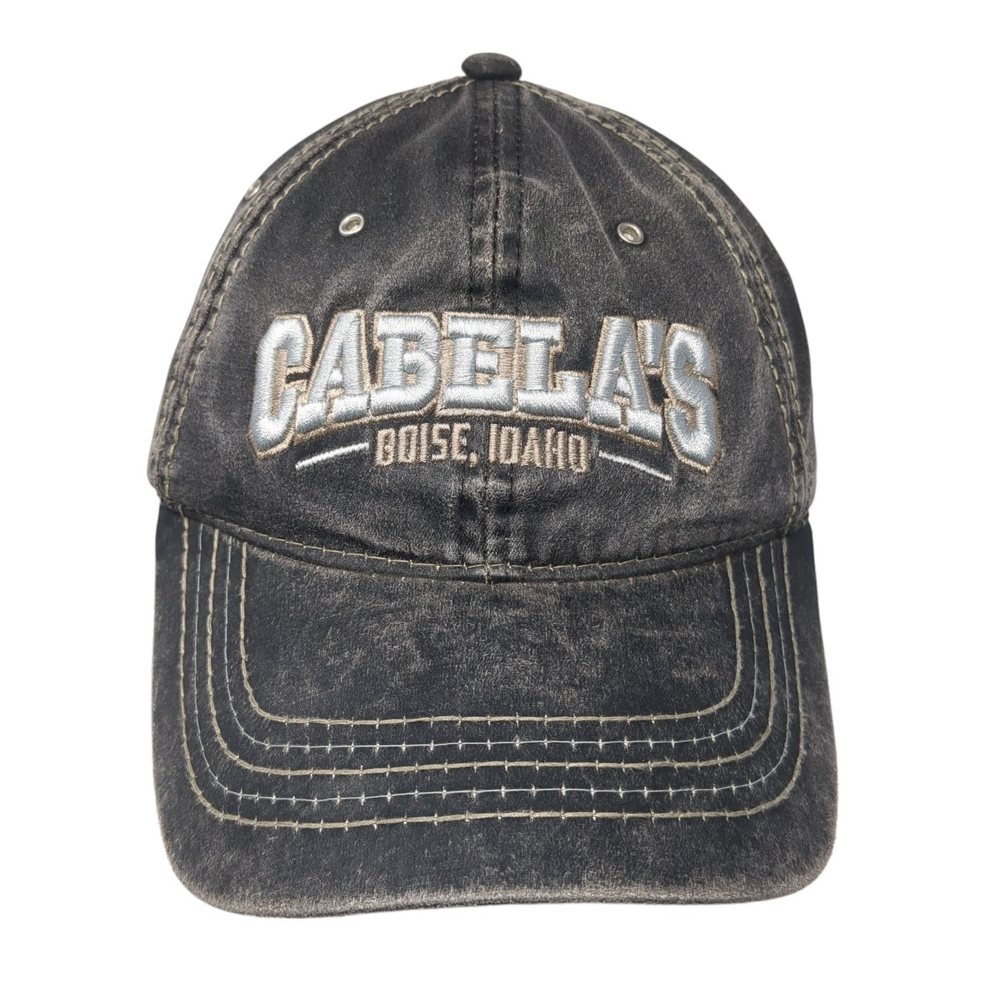 Cabela's Boise Idaho Slideback Hat Gray One Size Embroidered Adjustable
