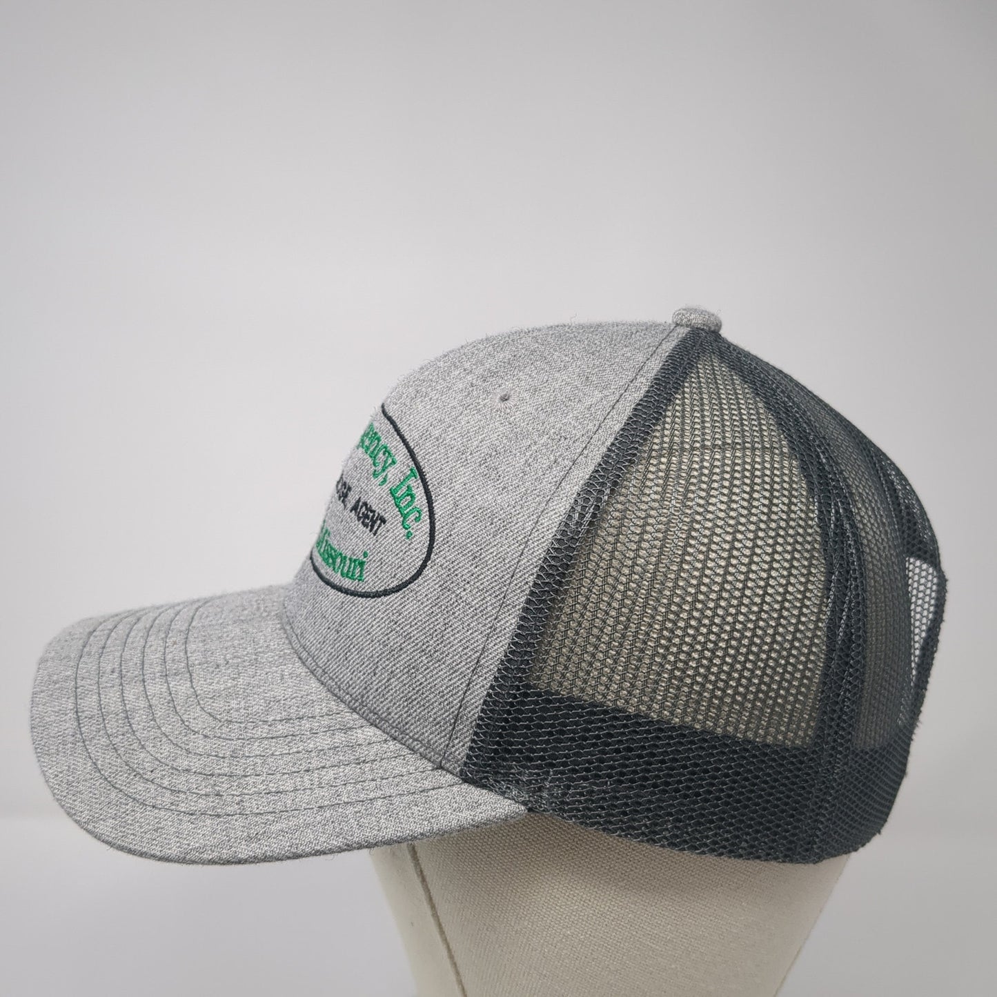 Fairfax Agency Inc Snapback Trucker Hat Gray One Size Mesh Back Vernon
