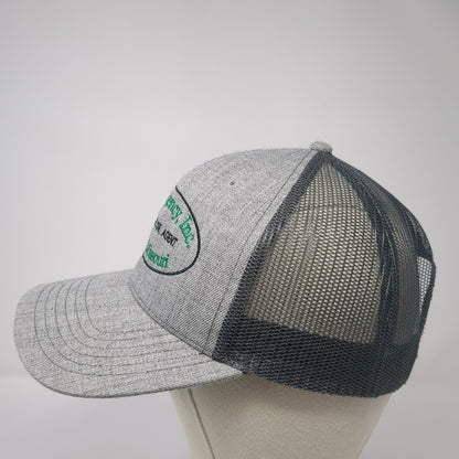 Fairfax Agency Inc Snapback Trucker Hat Gray One Size Mesh Back Vernon
