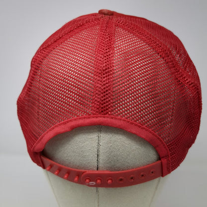 Trucker Hat Red One Size BPOE Elk Lodge 1389 Nampa Idaho Snapback Rope USA
