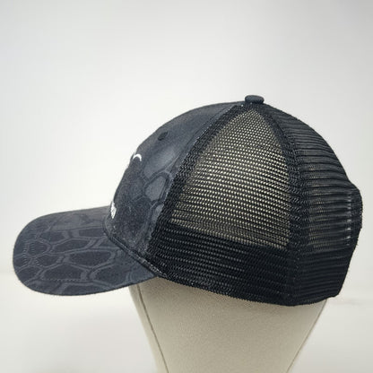 Richardson Trucker Hat Black L Longhorn Ranch Camo Mesh Snapback 111P Hat