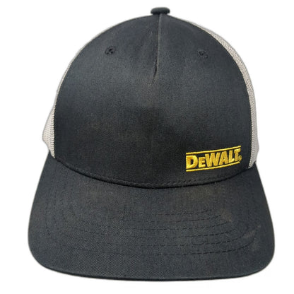 DeWalt Trucker Hat Black One Size Gray Mesh Back Snapback Logo Workwear Tools