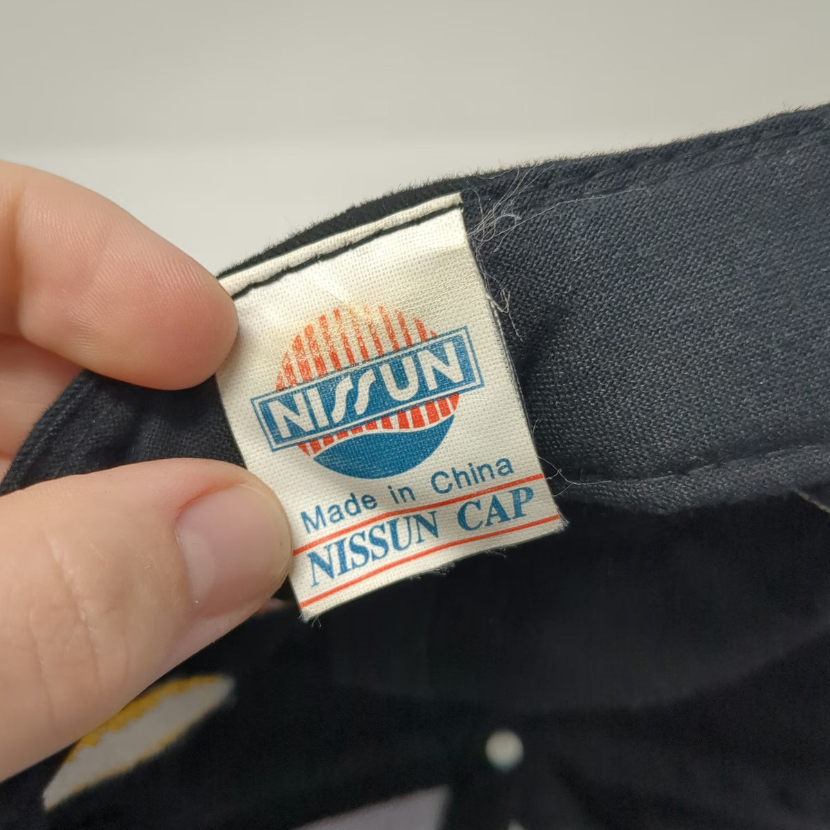 Nissun Baseball Cap Black Sturgis 2003 Flame Embroidery Strapback Hat Vintage