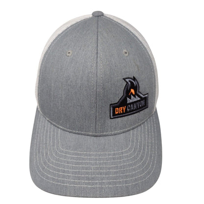 Dry Canyon Snapback Mesh Back Trucker Hat Gray OSFA Embroidered