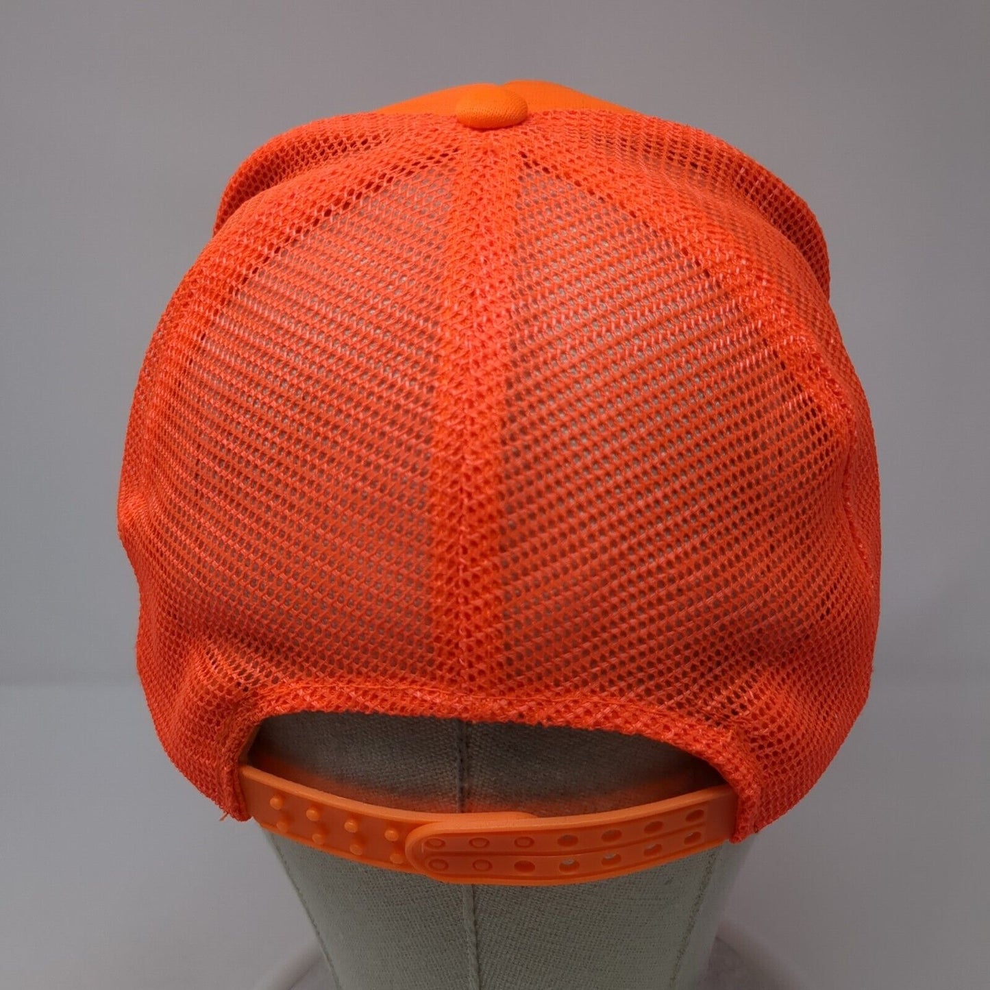 Mohr's Snapback Trucker Hat Orange One Size Adjustable Mesh Back Blank Rope