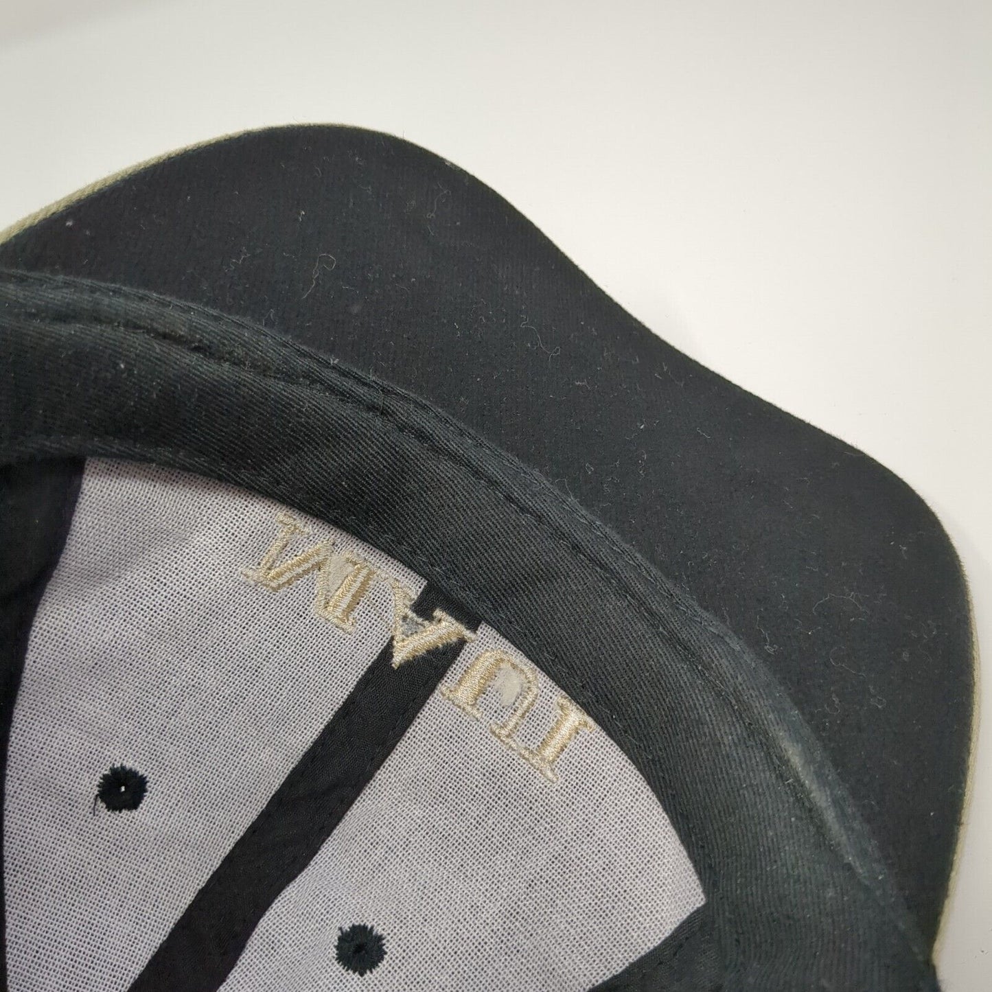 MAUI Slideback Hat Black One Size Adjustable Embroidered Vented Holes Surfware