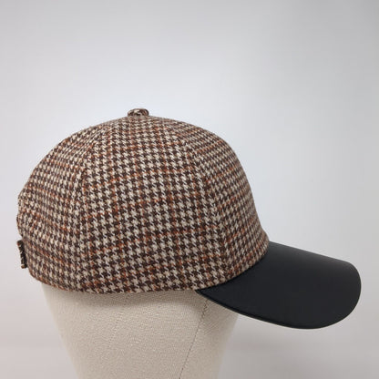 Unbranded Strapback Hat Multi One Size Adjustable Houndstooth 6 Panel