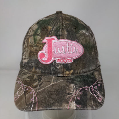 Justin Boots Strapback Hat Camouflage OSFA Rhinestone Paramount