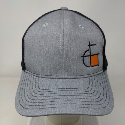 Dri-Design Snapback Mesh Back Trucker Hat Gray One Size Port Authority