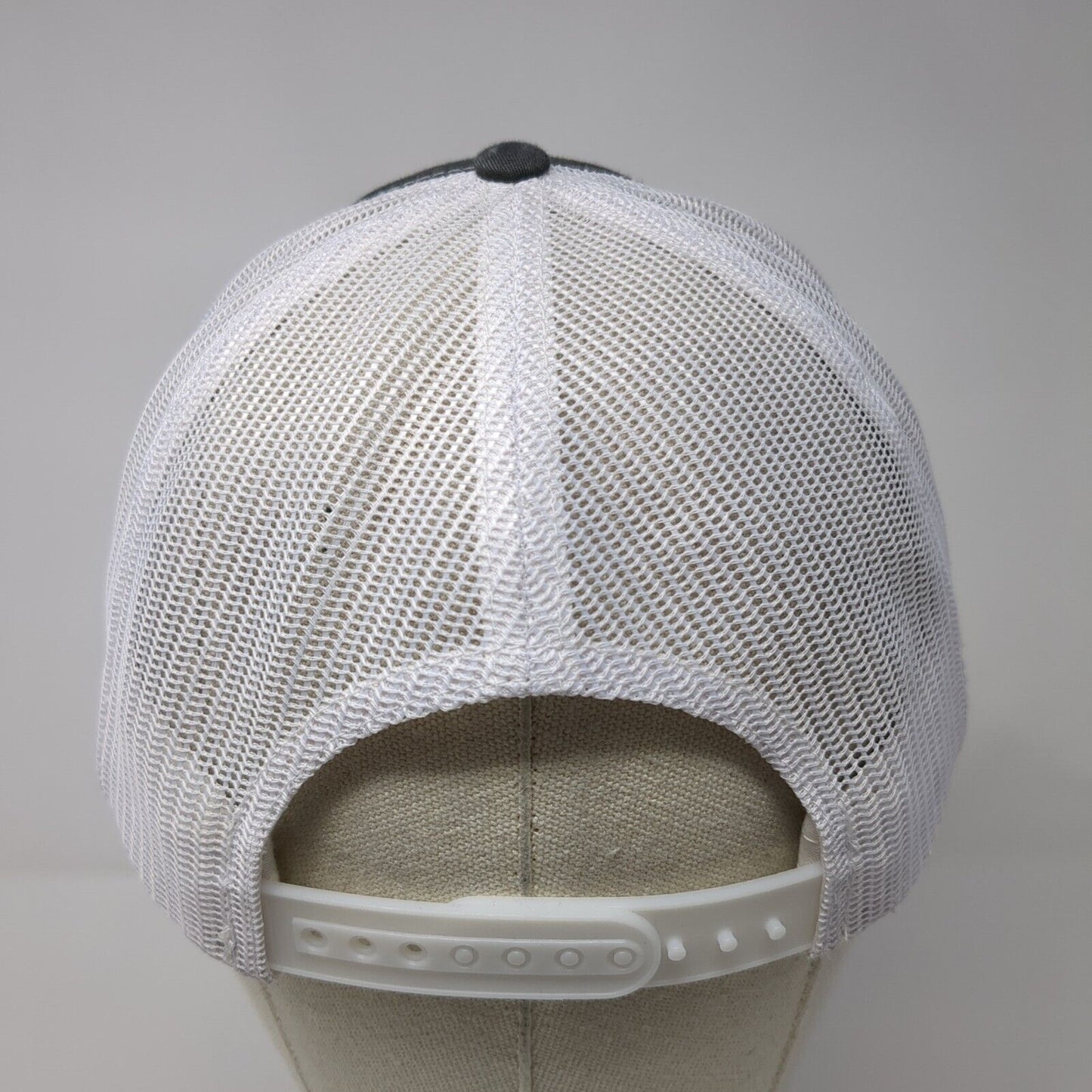 Leupold Snapback Trucker Hat Gray One Size Adjustable Embroidered Mesh Back