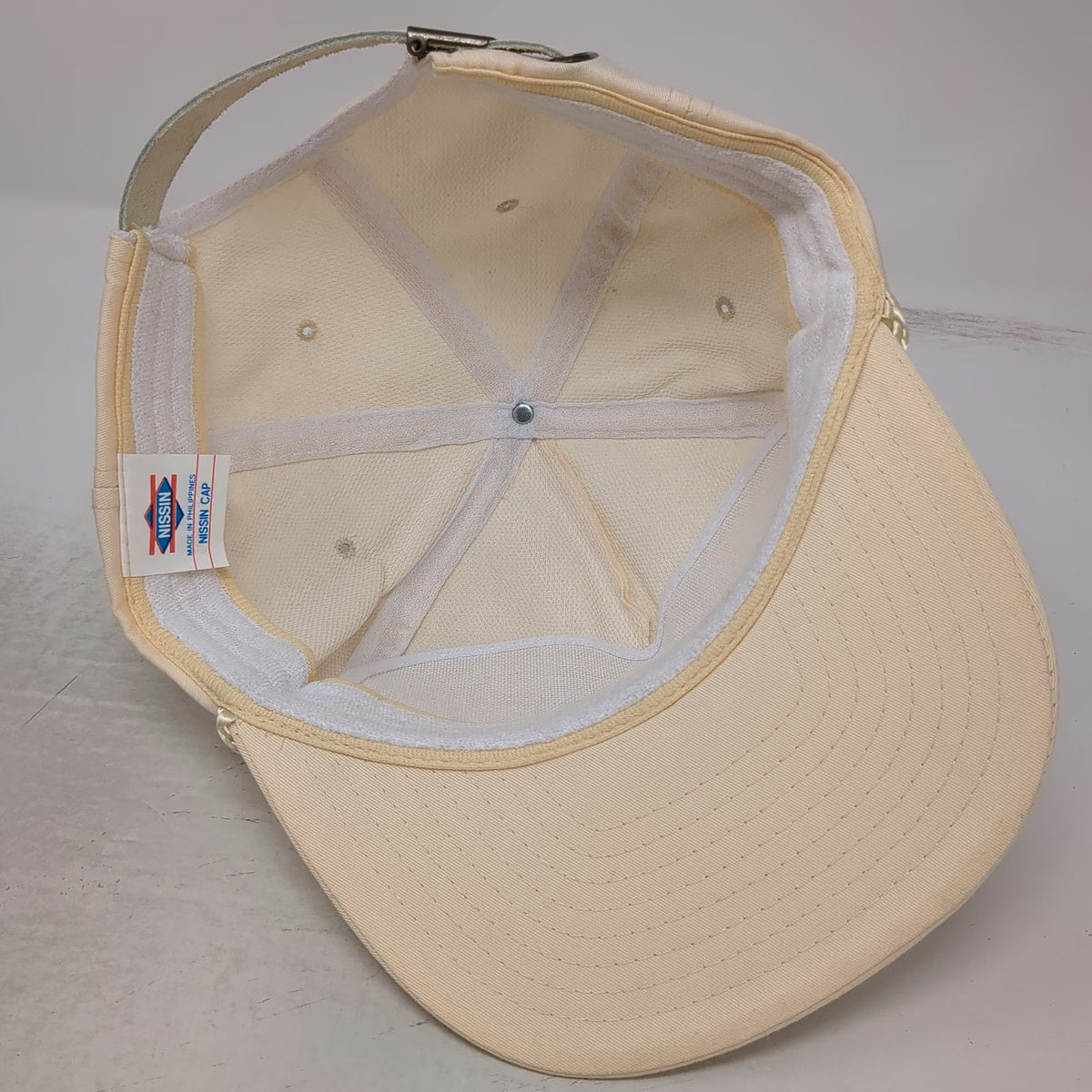 Nissin 5 Panel Beige One Size TCT Trans Continental Transport Rope Hat Slideback