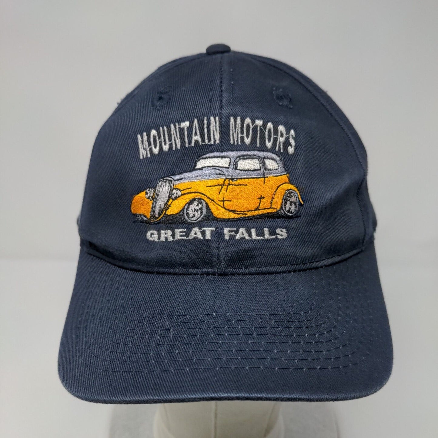 Mountain Motors Great Falls Slideback Hat Blue OSFA Adjustable Ultra Club