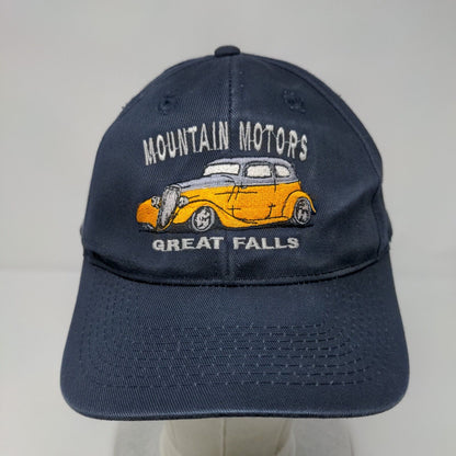 Mountain Motors Great Falls Slideback Hat Blue OSFA Adjustable Ultra Club