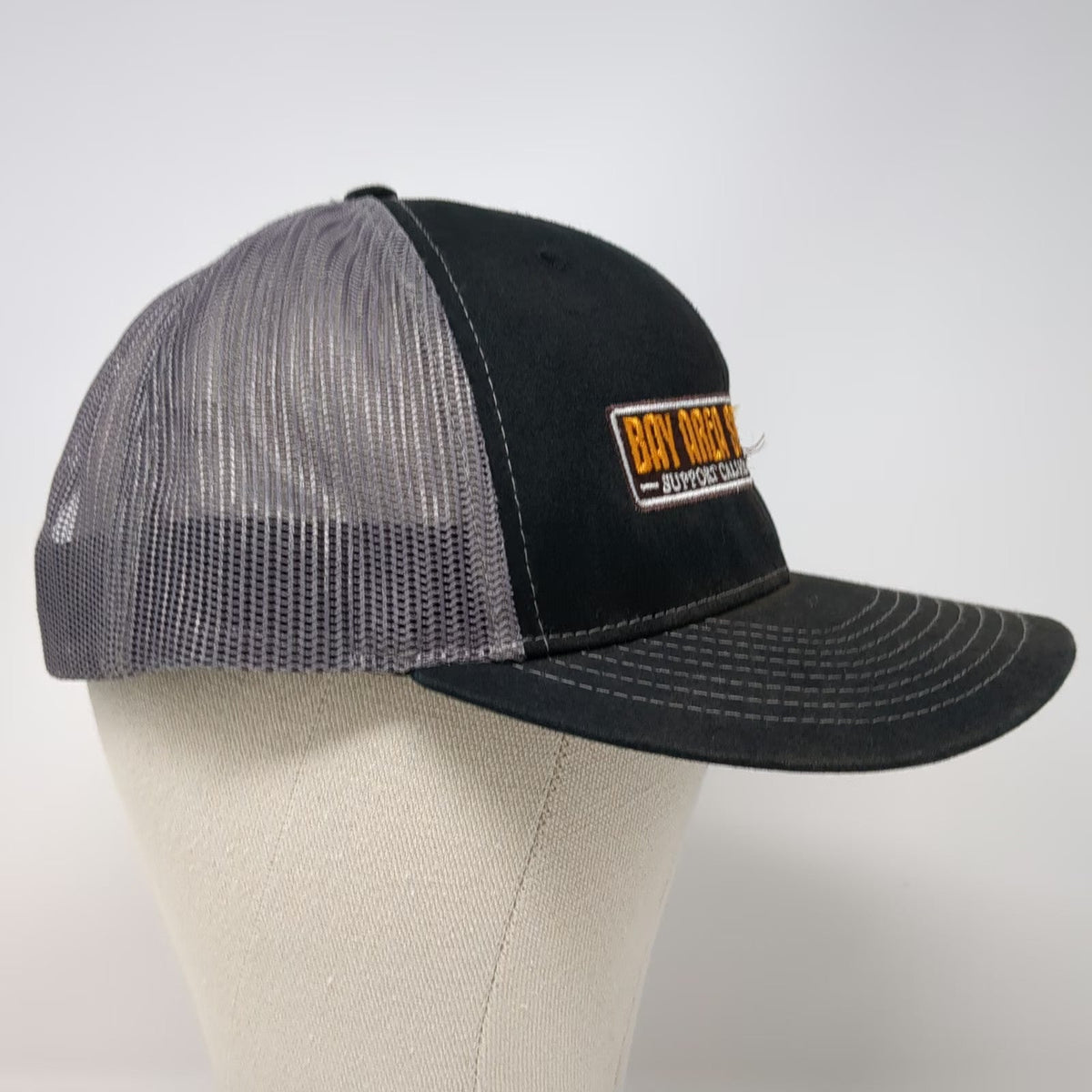 Richardson Trucker Hat Black One Size Bay Area Sportsmen California Hunters Mesh