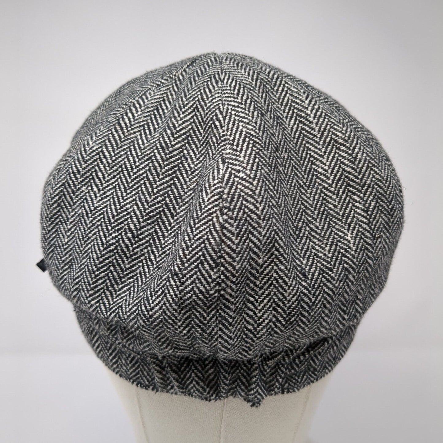 Unbranded Fitted Newsboy Cap Hat Multi One Size Herringbone Buttons