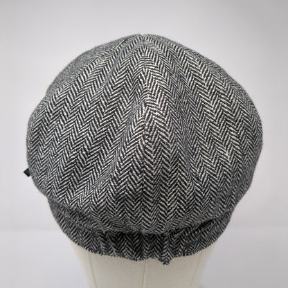 Unbranded Fitted Newsboy Cap Hat Multi One Size Herringbone Buttons