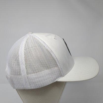 Golf 208 Strapback Hat White OS Adjustable Embroidered Mesh Back Richardson