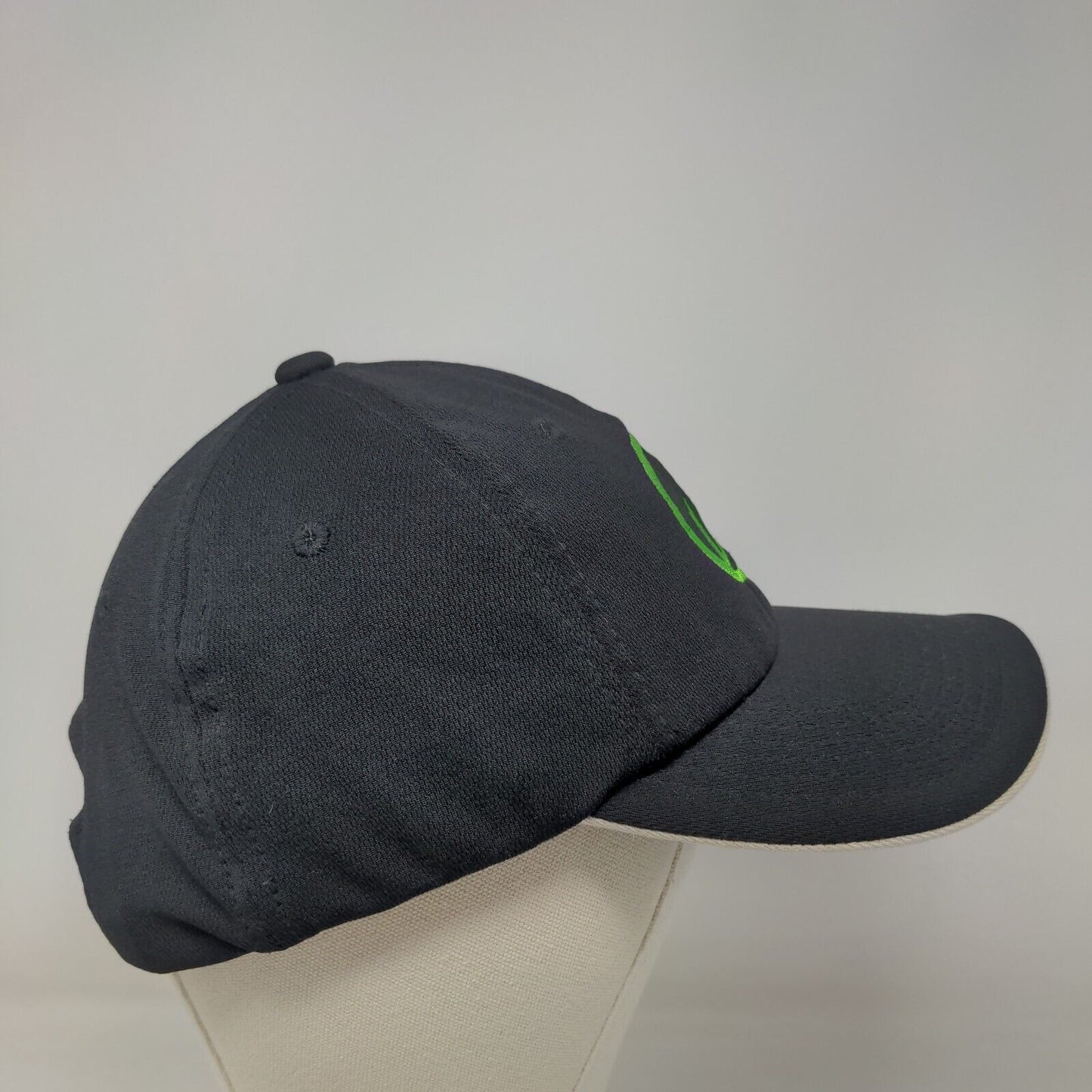 Port Authority Strapback Hat One Size Black Embroidered Green W Logo