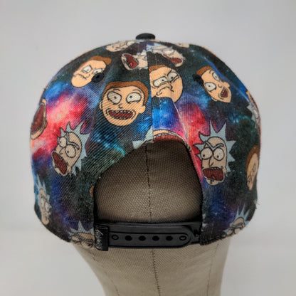 Rick & Morty Men's Snapback Hat Multicolor OSFM All Over Print Graphic Print