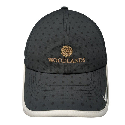 Woodlands Strapback Hat Black One Size Polka Dot Embroidered Nike Golf
