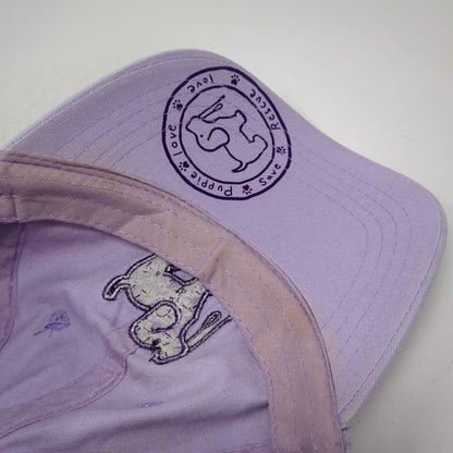 Puppie Love Baseball Cap Purple One Size Rescue Dog Mandala Graphic Hat Logo