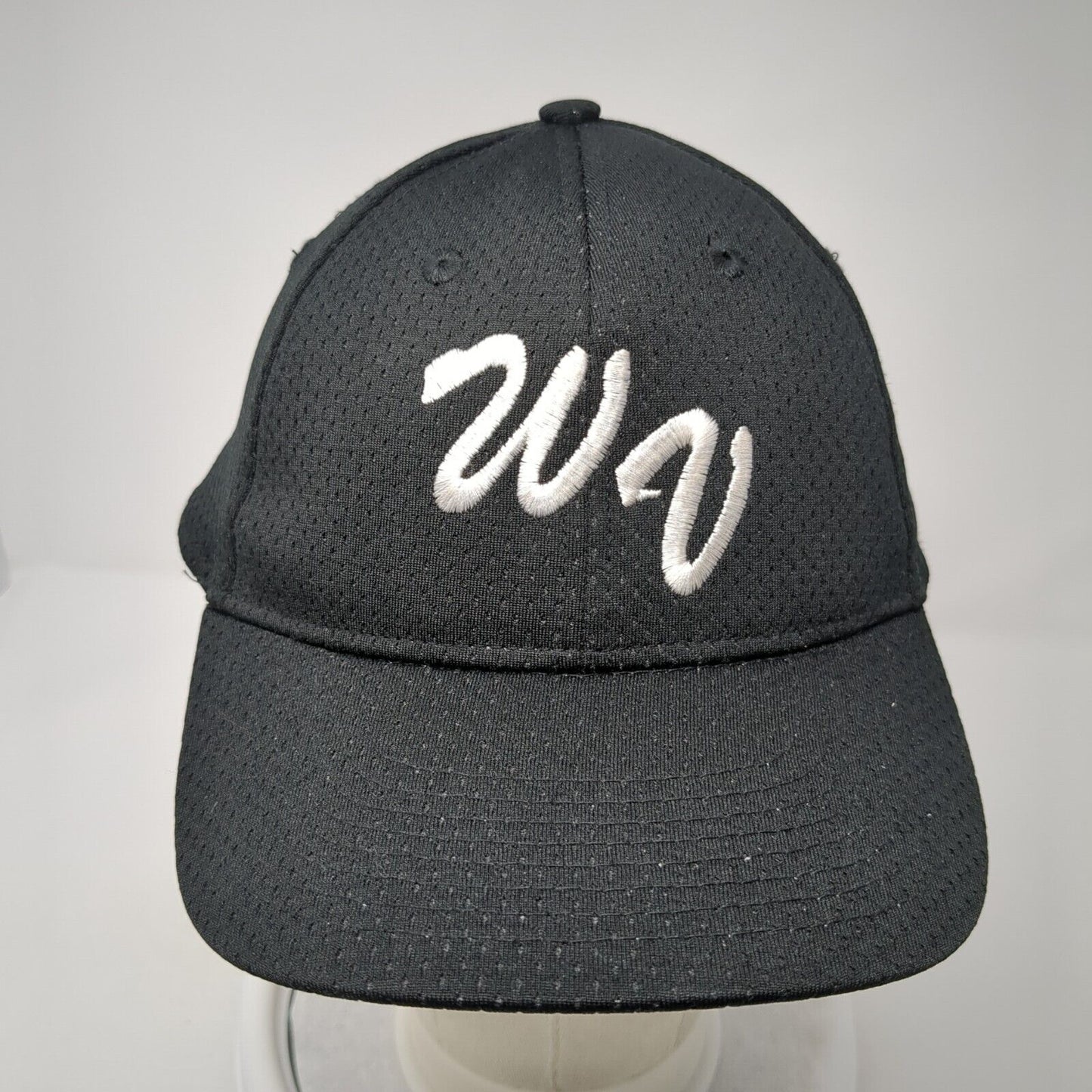 WV Strapback Hat Black One Size Adjustable Embroidered Augusta Sportswear