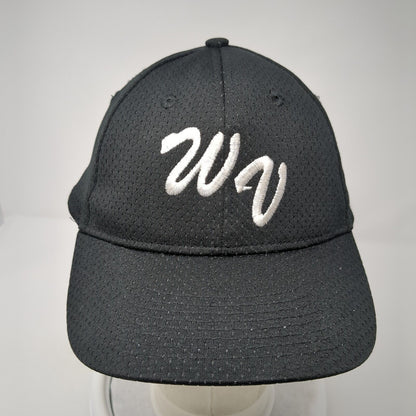 WV Strapback Hat Black One Size Adjustable Embroidered Augusta Sportswear